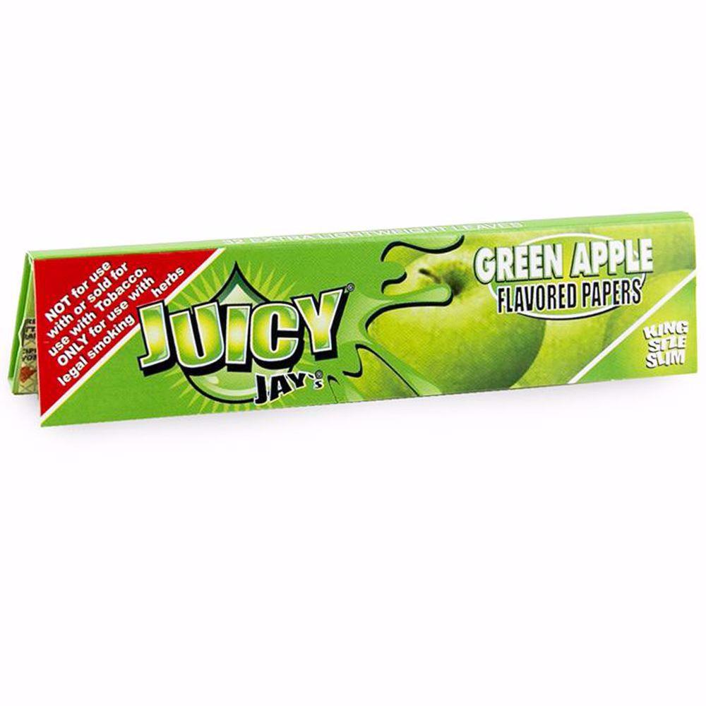 Juicy Jay's King Size Slim Rolling Papers - Green Apple