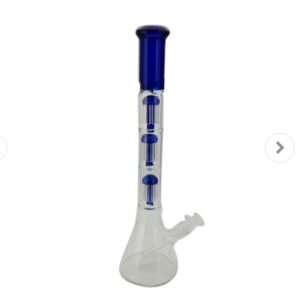 Glass Bong Borosci Triple Tree Perk 20" - Blue